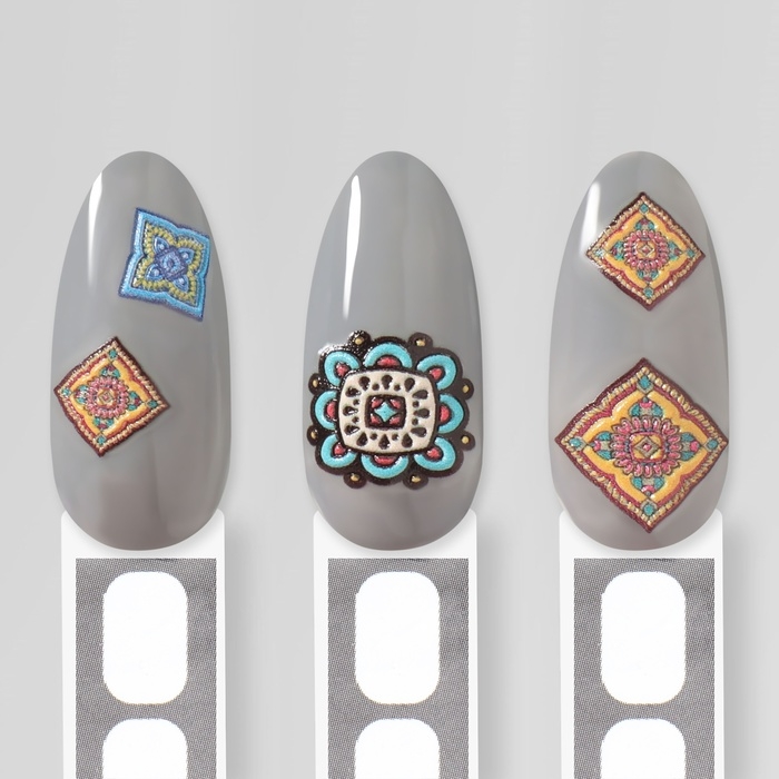 Наклейки для ногтей «Мозаика», объёмные, разноцветные Наклейки для ногтей «Мозаика», объёмные, разноцветные