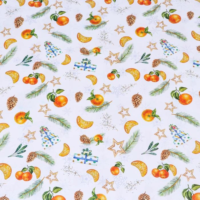 Новый год. Бумага упаковочная глянцевая  Новый год. Бумага упаковочная глянцевая "Новогоднее настроение", 70 х 100 см,1 лист