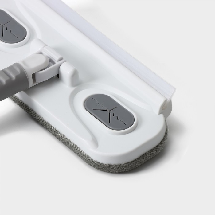 Щётка для окон Raccoon, телескопическая нержавеющая ручка 77(123) см, силиконовый сгон 22 см, велюровая насадка 22×7 см, цвет МИКС Щётка для окон Raccoon, телескопическая нержавеющая ручка 77(123) см, силиконовый сгон 22 см, велюровая насадка 22×7 см, цвет МИКС