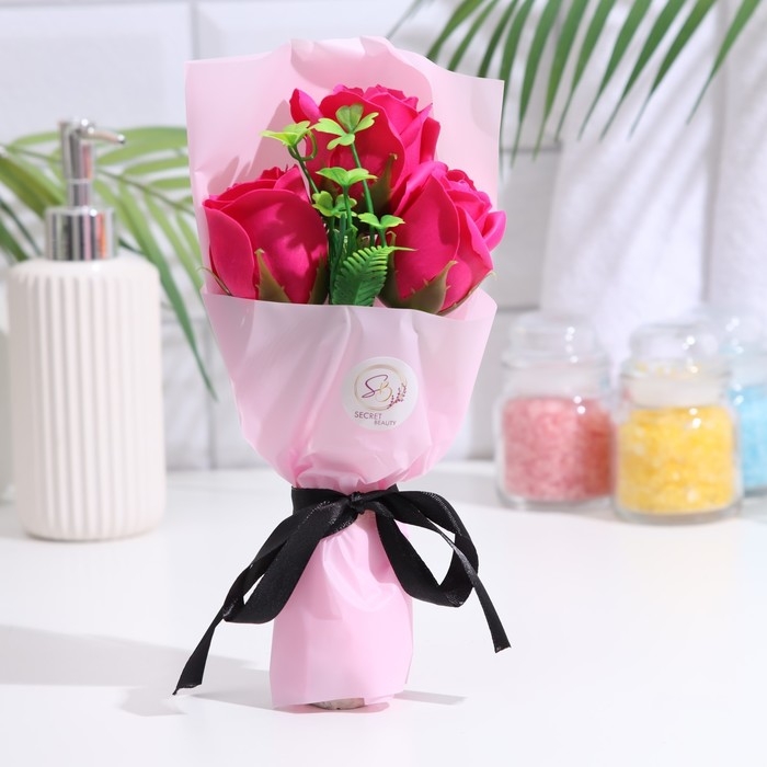 Букет мыльных роз, цвет фуксия Букет мыльных роз, цвет фуксия