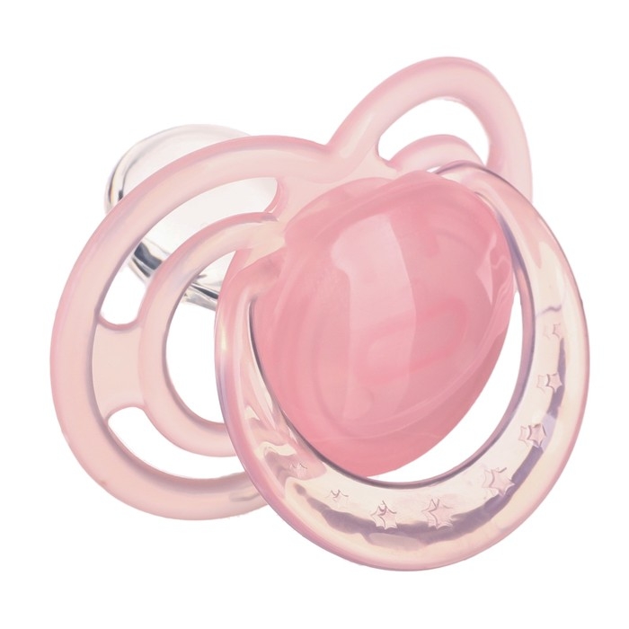 Соска- пустышка ортодотническая, с колпачком, +12 мес., розовый Соска- пустышка ортодотническая, с колпачком, +12 мес., розовый