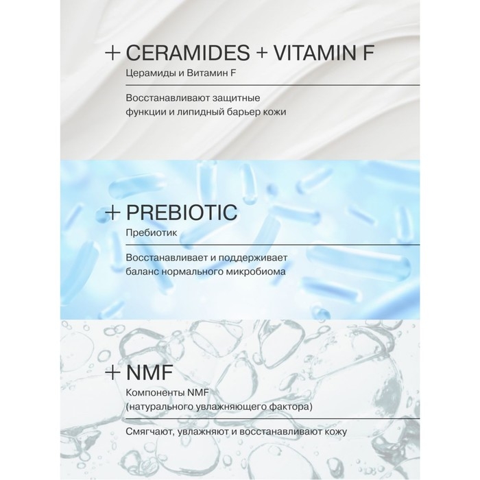 Крем липидовосстанавливающий Librederm Cerafavit с церамидами и пребиотиком для лица и тела,