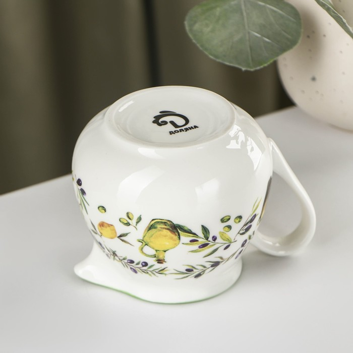 Молочник фарфоровый Доляна «Олива», 300 мл Молочник фарфоровый Доляна «Олива», 300 мл