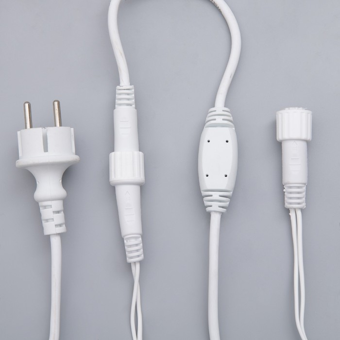 Гирлянда «Бахрома» 3 × 0.6 м, IP44, УМС, белая нить, 160 LED, свечение бело-синее, мигание, 220 В Гирлянда «Бахрома» 3 × 0.6 м, IP44, УМС, белая нить, 160 LED, свечение бело-синее, мигание, 220 В