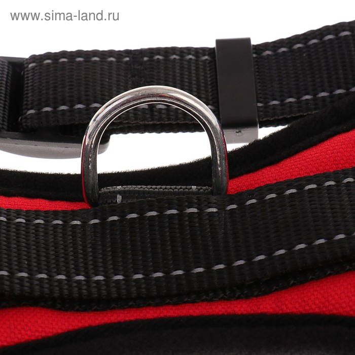 Шлейка К7 мягкая светоотражающая, размер XL, ОГ 74-92 см, вес 28-47,5 кг, красная Шлейка К7 мягкая светоотражающая, размер XL, ОГ 74-92 см, вес 28-47,5 кг, красная