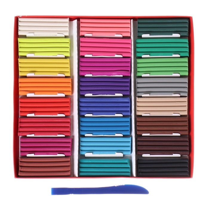 Пластилин 24 цвета 480 г Гамма Пластилин 24 цвета 480 г Гамма "Орнамент", со стеком, картон