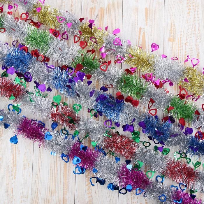 Мишура Мишура "Переплёт" сердце, d-5 см, 200 см, микс