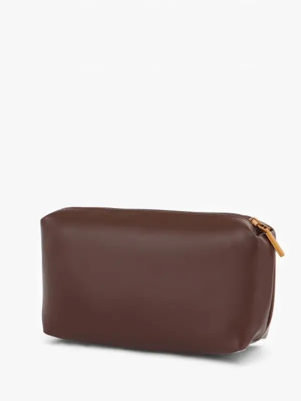 Сумка женская мессенджер TEXTURA на магните, с косметичкой, 28&times;4&times;20 см, коричневая