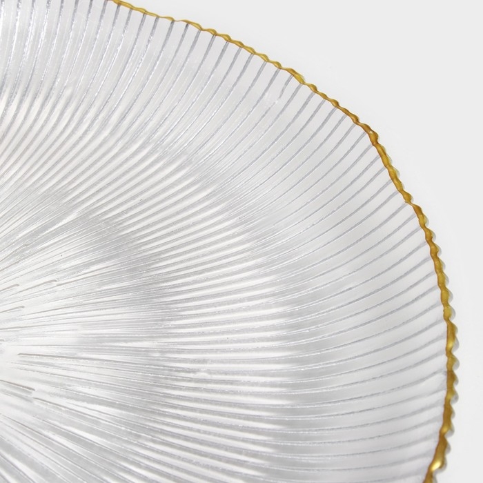 Тарелка - блюдо подстановочное &laquo;Фейверк&raquo;, d=27 см, цвет прозрачный