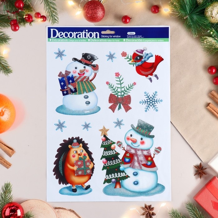 Наклейки на окна &laquo;Новогодние&raquo;