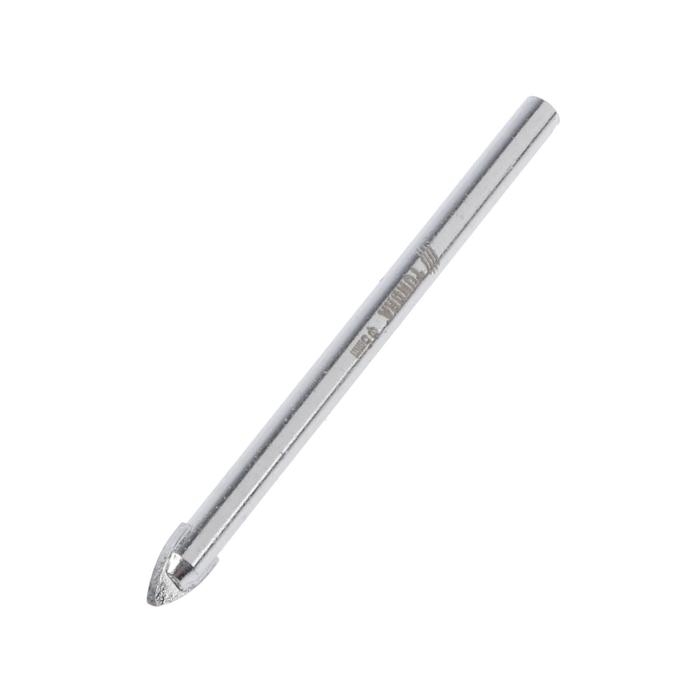 Сверло по керамике твердосплавное ТУНДРА, цилиндрический хвостовик, 5 мм Сверло по керамике твердосплавное ТУНДРА, цилиндрический хвостовик, 5 мм