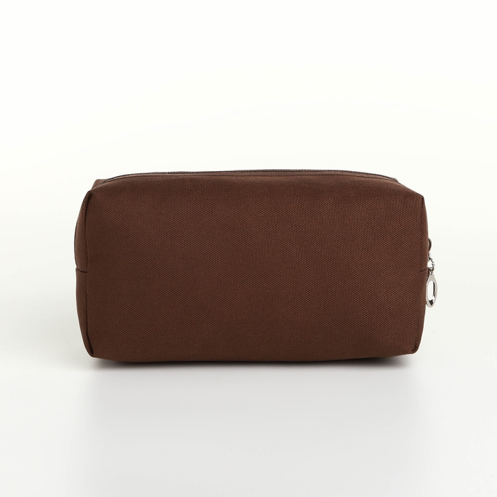 Косметичка на молнии, цвет коричневый Косметичка на молнии, цвет коричневый