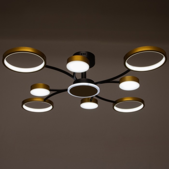 Люстра с ПДУ 2299/9GD LED 176Вт 3000-6000К золото 88х88х18 см BayerLux