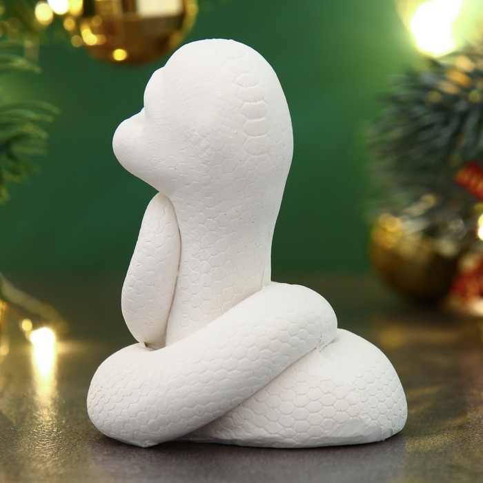 Новый год. Символ 2025. Фигура для раскраски  Новый год. Символ 2025. Фигура для раскраски "Змейка Фея" 7х6см