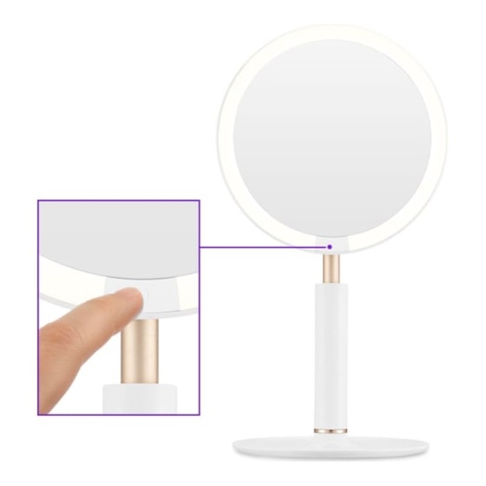 Зеркало Kitfort КТ-3137, подсветка, 37х20х17 см, АКБ, белый Зеркало Kitfort КТ-3137, подсветка, 37х20х17 см, АКБ, белый