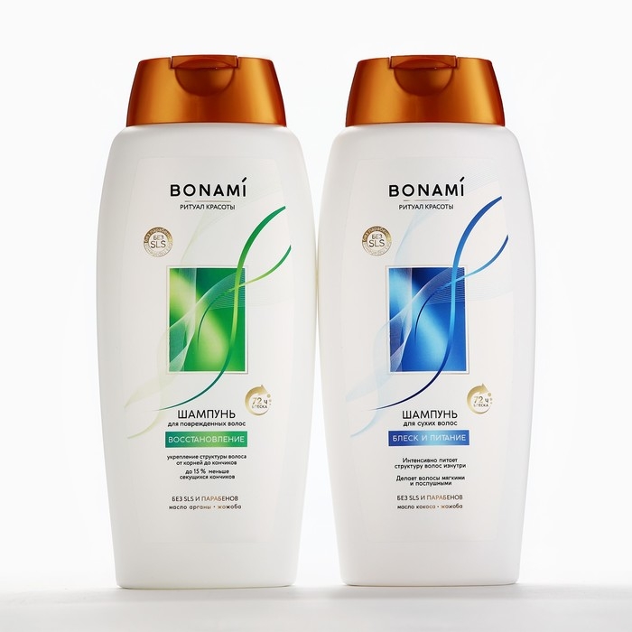Шампунь для волос с маслом арганы и жожоба, восстановление, 750 мл, BONAMI