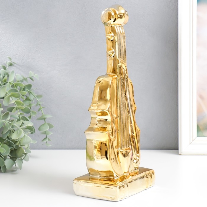 Сувенир керамика  Сувенир керамика "Скрипка со смычком" золото 30х12х9 см