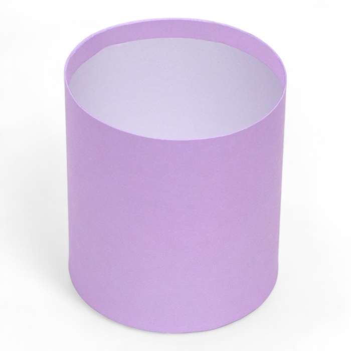 Набор круглых коробок 2в1 , Набор круглых коробок 2в1 ,"Сиреневый", без крышки, 10 х 10 х 10,5 см