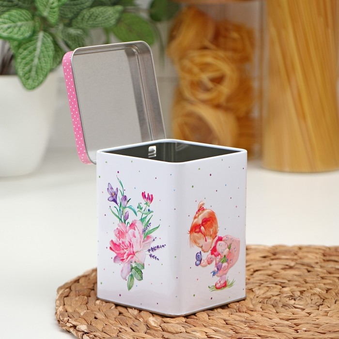 Банка с крышкой для сыпучих продуктов «Прованс Весна», 860 мл