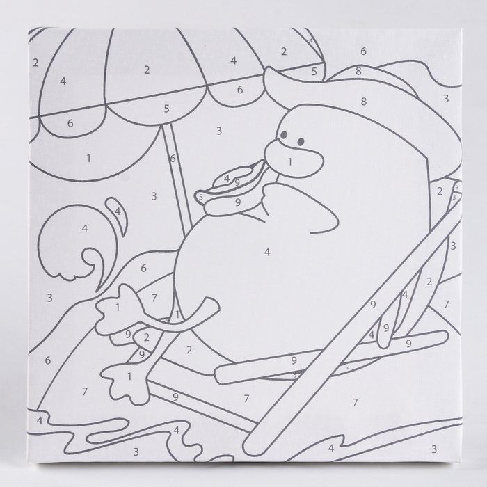 Картина по номерам для детей «Утка на отдыхе», 17х17 см Картина по номерам для детей «Утка на отдыхе», 17х17 см