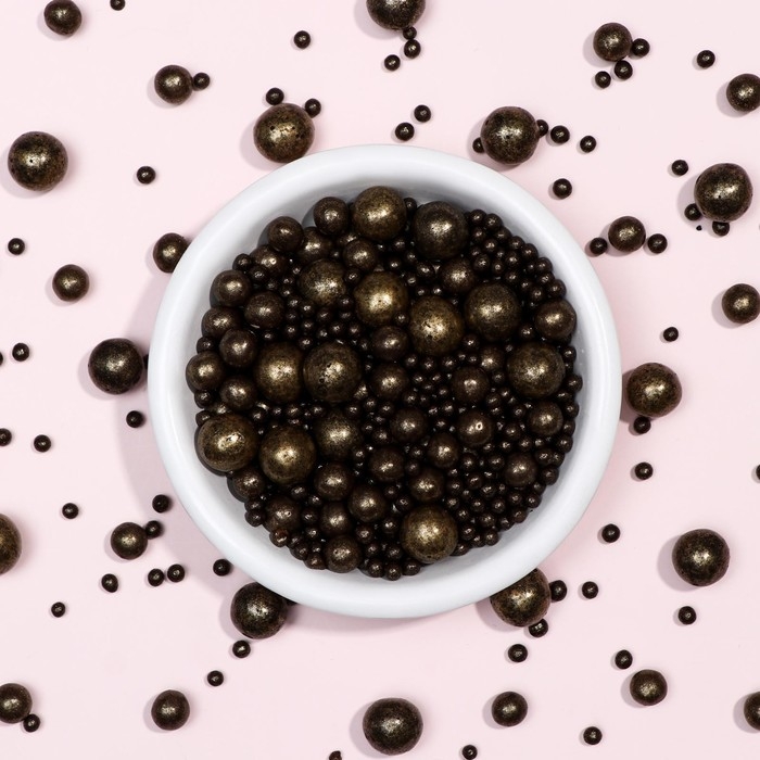 Посыпка кондитерская  Посыпка кондитерская "Жемчуг", бронза, микс, 50 г