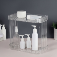 Органайзер для хранения «CRISTAL», 2 секции, 28 × 15 × 26 см, цвет прозрачный