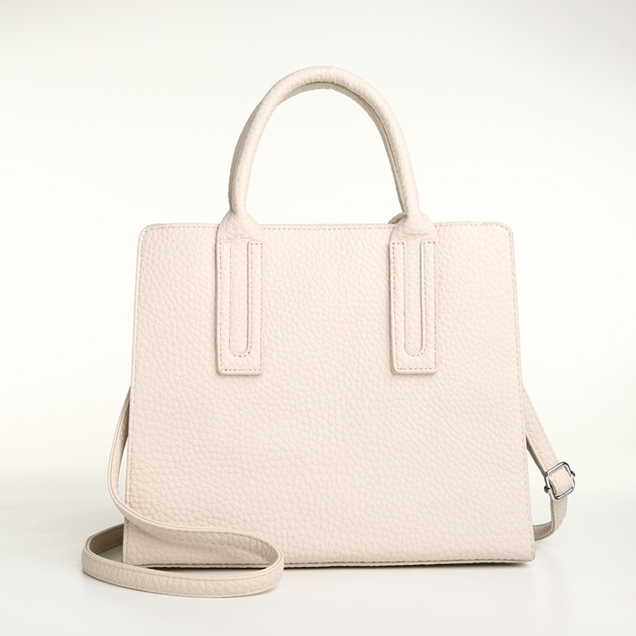 Сумка женская на молнии, TEXTURA, средний размер, цвет молочный Сумка женская на молнии, TEXTURA, средний размер, цвет молочный