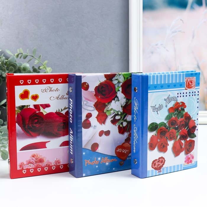 Фотоальбом на 32 фото 10х15 см Фотоальбом на 32 фото 10х15 см "Цветочное ассорти" МИКС 16,5х12х3,5 см