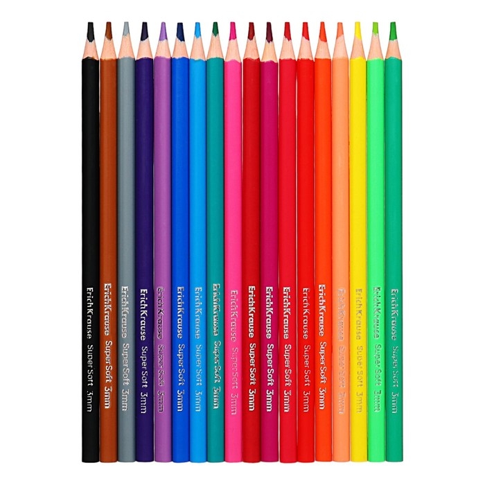 Карандаши 18 цветов ErichKrause Color Friends, трехгранные, пластиковые, МИКС Карандаши 18 цветов ErichKrause Color Friends, трехгранные, пластиковые, МИКС