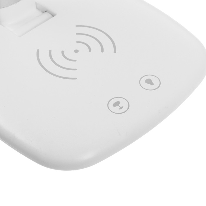 Зеркало Luazon KZ-08, подсветка, настольное, 30 диододов, беспроводная зарядка, лампа, белое Зеркало Luazon KZ-08, подсветка, настольное, 30 диододов, беспроводная зарядка, лампа, белое