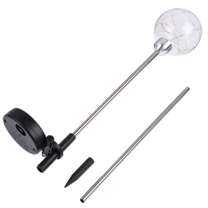 Садовый светильник на солнечной батарее «Шар», 70 см, 20 LED, свечение белое Садовый светильник на солнечной батарее «Шар», 70 см, 20 LED, свечение белое