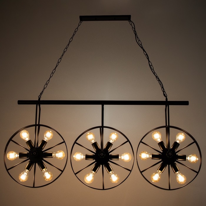 Светильник BayerLux Светильник BayerLux "Колеса" 18x40Вт E27 черный 65х10х150 см