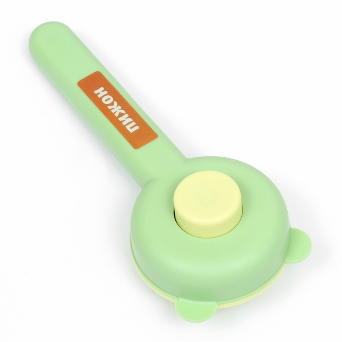 Пуходёрка пластиковая Пуходёрка пластиковая "Кошка" с функцией самоочистки, 8,5 х 20 см, зелёная