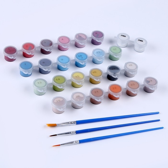 Картина по номерам на холсте с подрамником Картина по номерам на холсте с подрамником "Девушка в краске" 40*50 см