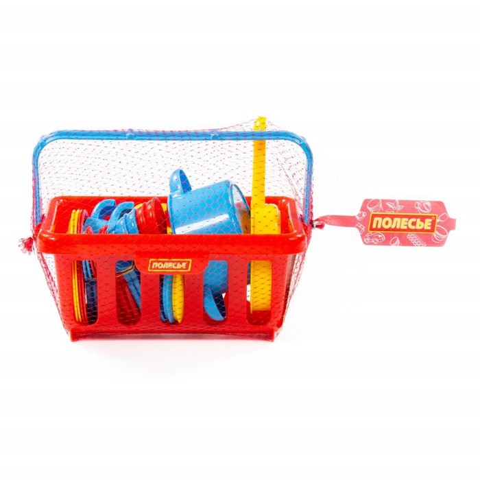 Корзина с детской посудой TOP chef на 4 персоны, цвета МИКС Корзина с детской посудой TOP chef на 4 персоны, цвета МИКС