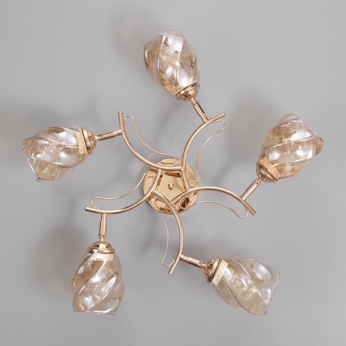 Люстра Люстра "Лойс" 5х40Вт Е27 Золото 54х54х22см