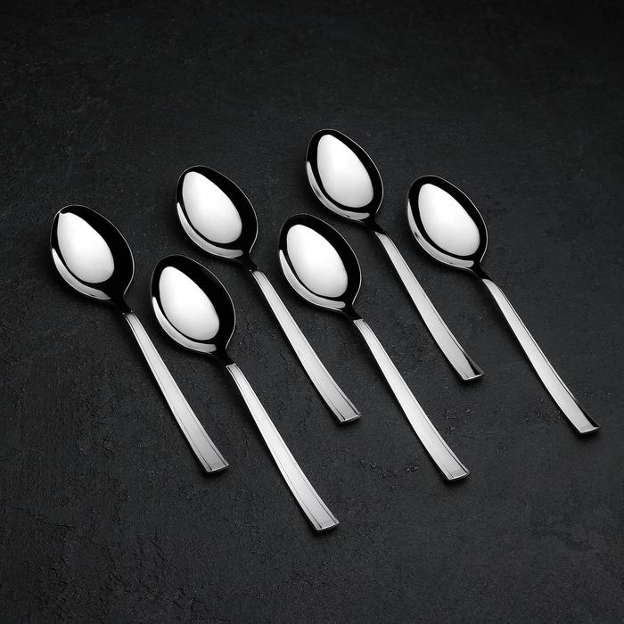 Ложка столовая «Торжество», длина 19,7 см, толщина 2 мм, цвет серебряный Ложка столовая «Торжество», длина 19,7 см, толщина 2 мм, цвет серебряный