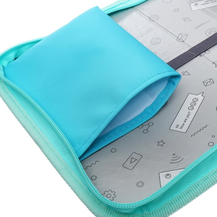 Пенал 1 секция 140 х 210 х 40 мм, откидной карман и косметичка, тканевый, Calligrata TOP Content  Пенал 1 секция 140 х 210 х 40 мм, откидной карман и косметичка, тканевый, Calligrata TOP Content "Сиба"