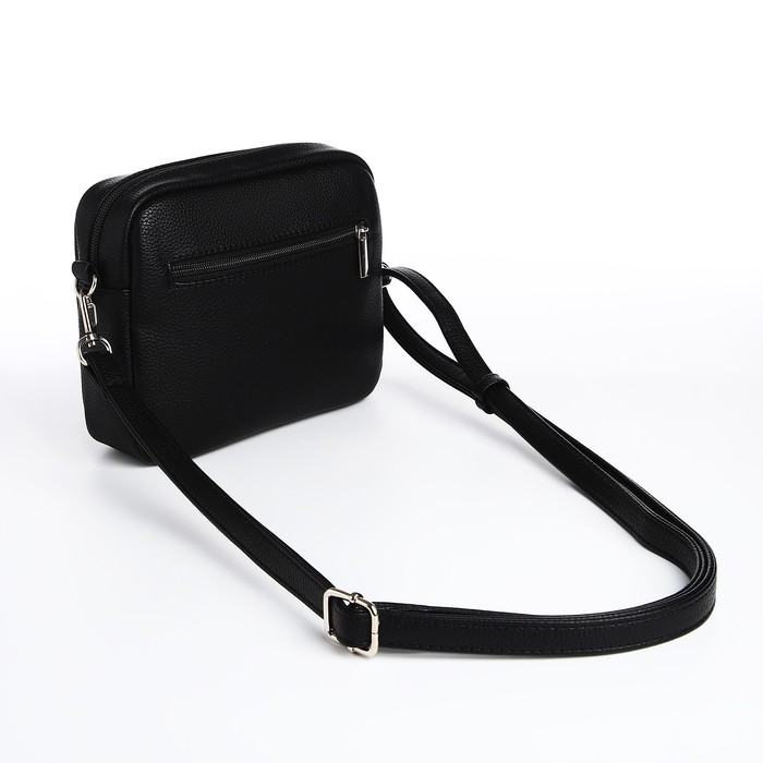 Сумка женская через плечо TEXTURA, маленький размер, цвет чёрный Сумка женская через плечо TEXTURA, маленький размер, цвет чёрный