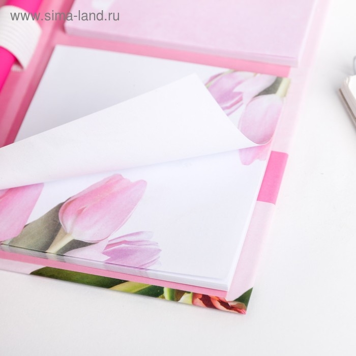 Блок бумаг для записей, стикеры, ручка «8 Марта» Блок бумаг для записей, стикеры, ручка «8 Марта»