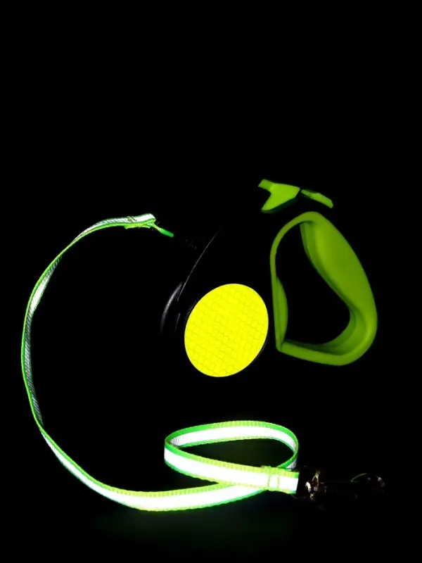 Рулетка &laquo;Пижон&raquo;, 3 м, до 15 кг, трос, светоотражающая, прорезиненная ручка, зелёная