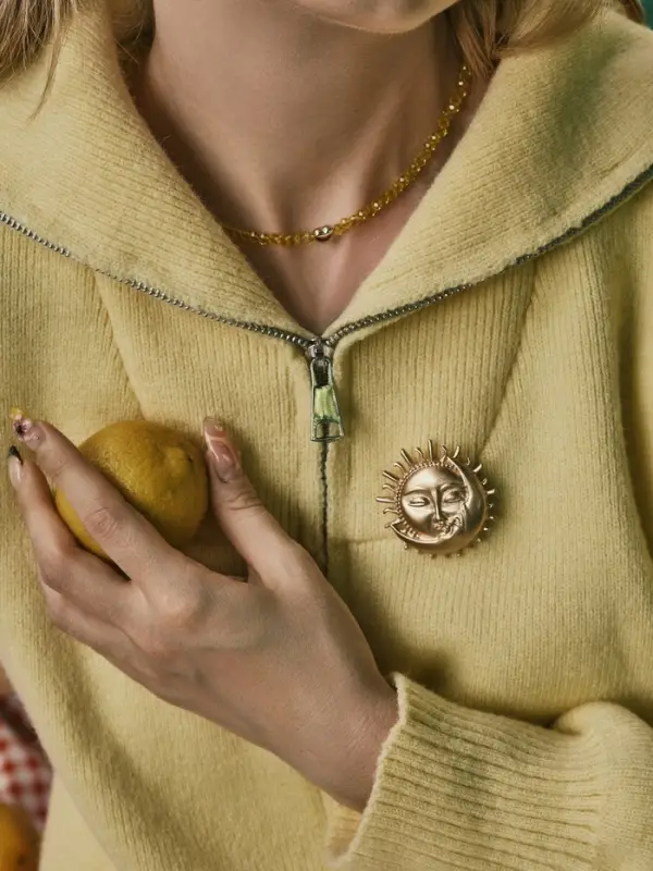 Чокер из бисера «Хрусталь», сердце, жёлтый в золоте, 37 см + 5 см доп, цепочка