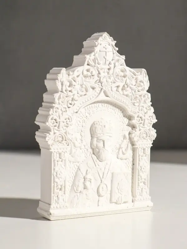 Икона &laquo;Николай Чудотворец&raquo;, с подвесом, 12&times;8&times;2 см, гипс