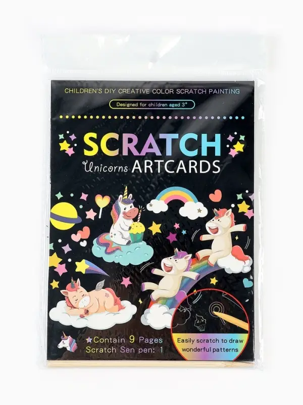 Гравюра блокнот "Единороги", 9 листов, штихель