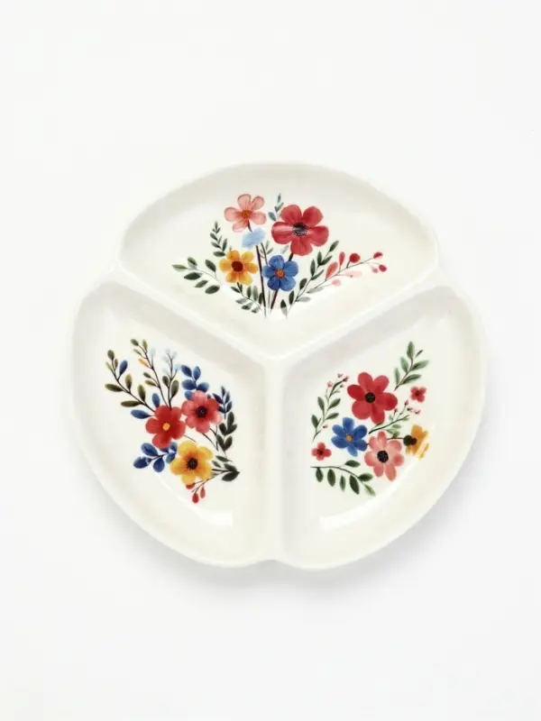 Менажница "Цветочная поляна", 19 см