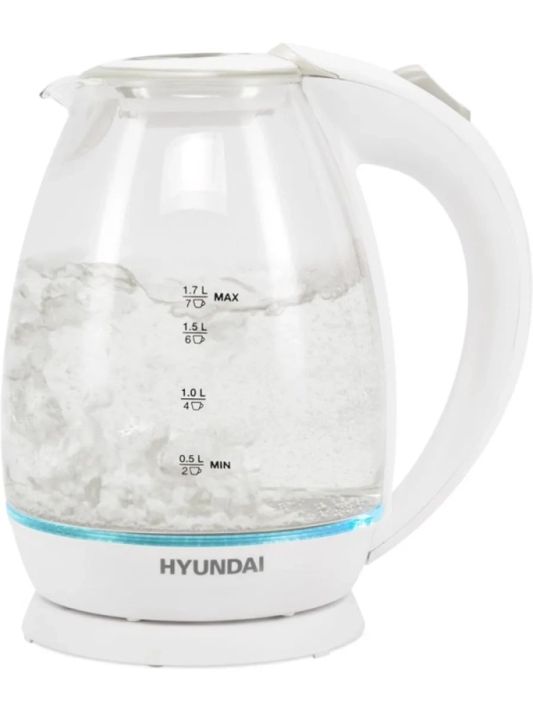 Чайник HYK-G2409 1.7л. 2200Вт белый серебристый