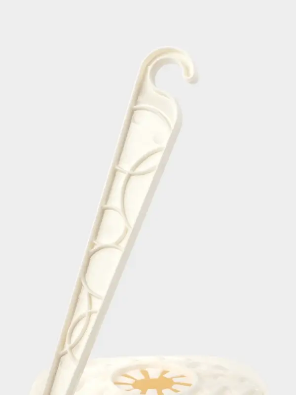 Ёршик для унитаза Melange, d=14 см, h=42 см, с подставкой, цвет молочный туман