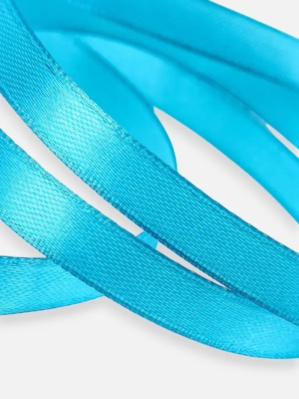 Лента атласная, 10 мм, 23±1 м, голубая №47