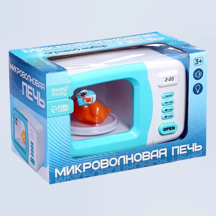 Набор игровой Happy Valley &laquo;Микроволновая печь&raquo;, световые эффекты, подставка вращается