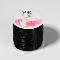 Нить для плетения, эластичная, 100&plusmn;1 м, d=1 мм, чёрная